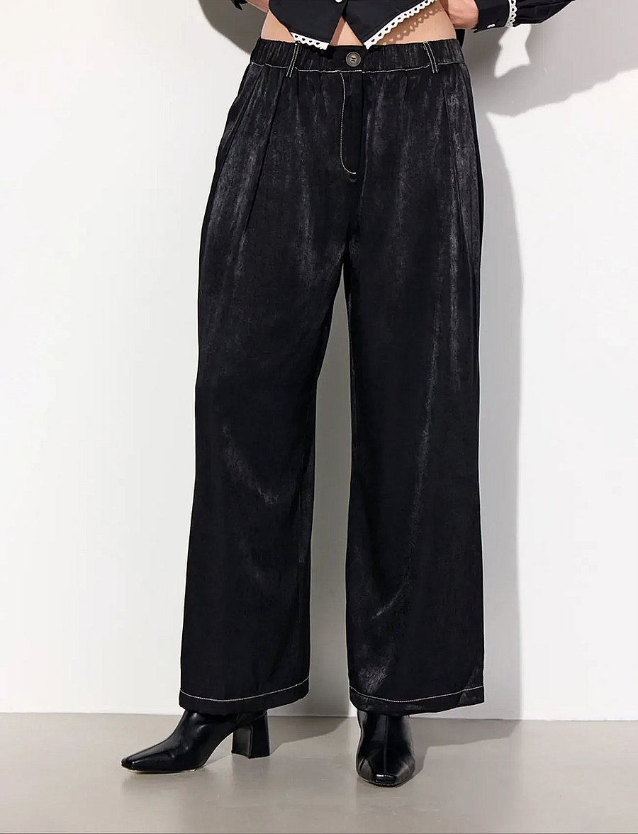 Hunkøn - Andy Trousers - pantalons larges - black - 0