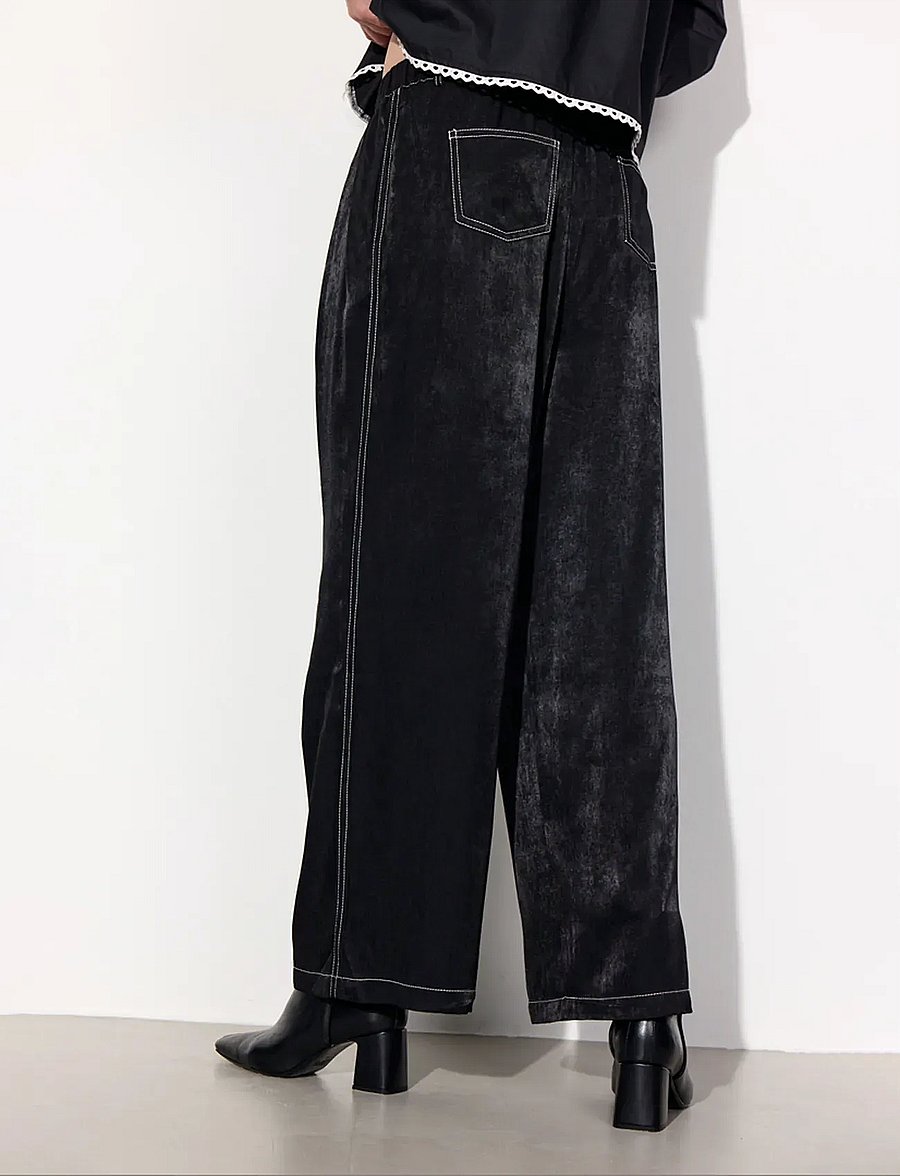 Hunkøn - Andy Trousers - pantalons larges - black - 4