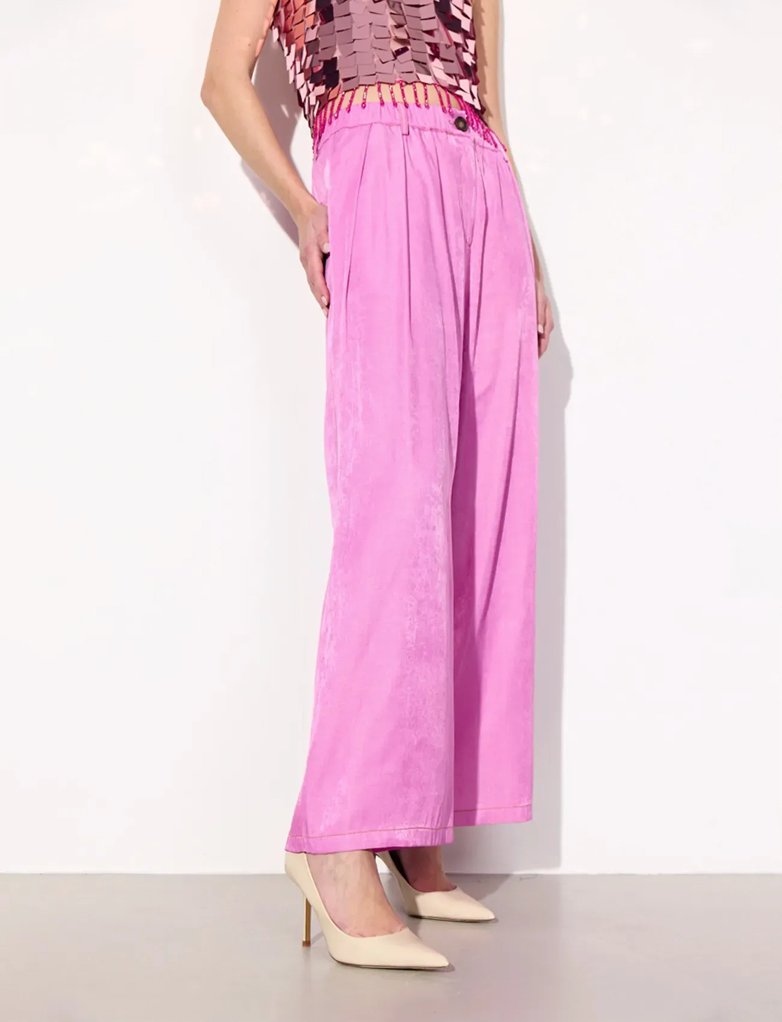 Hunkøn Andy Trousers, M, Rosa - Wide Leg, Frauen