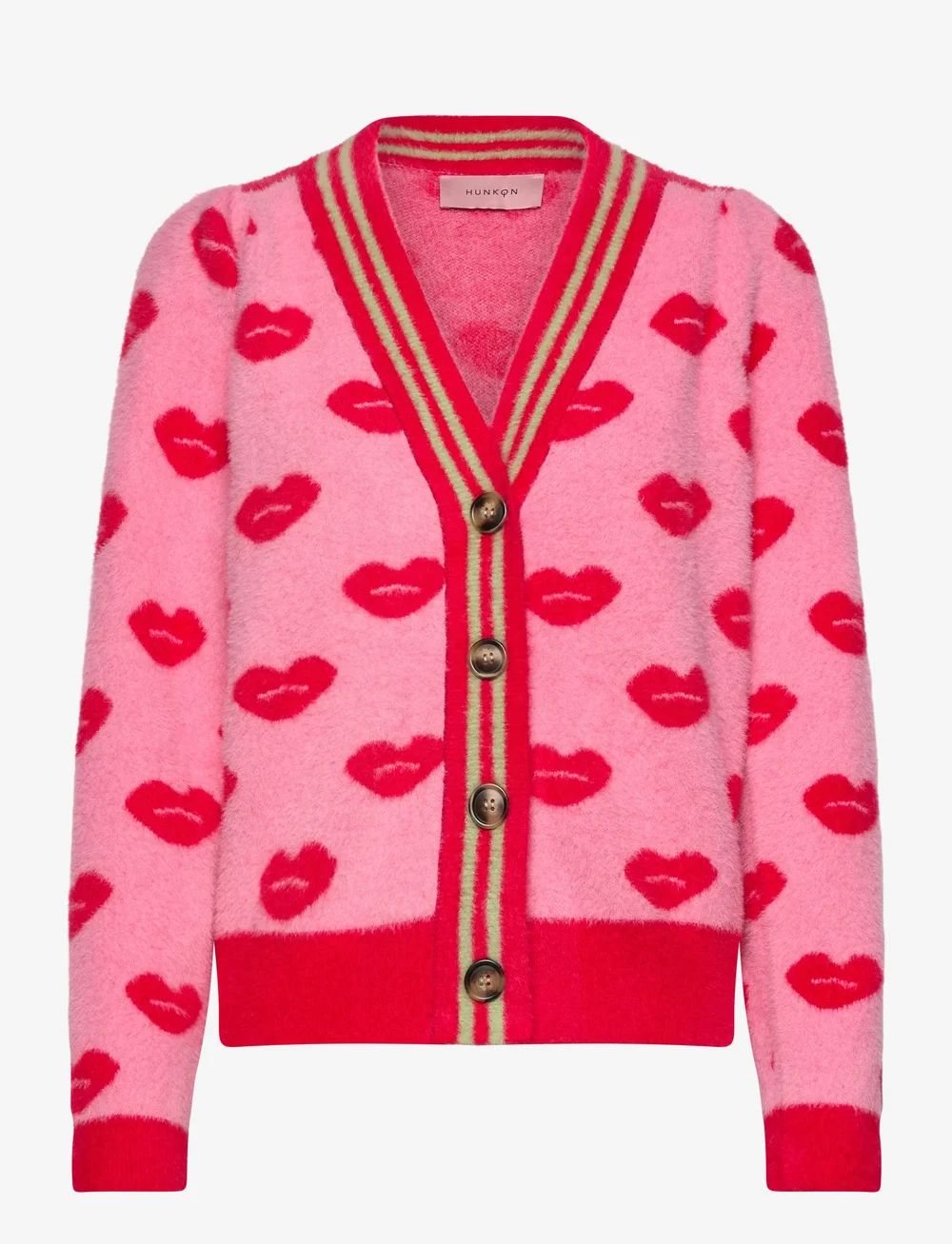 Hunkøn - Lilou Cardigan - koftor - kiss me art print - 1