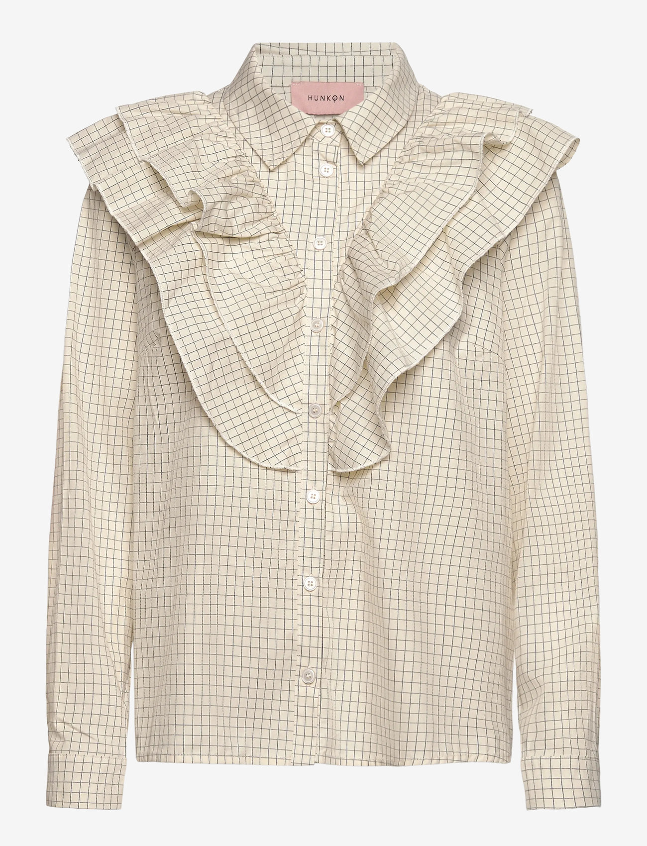 Hunkøn - Luca Shirt - pikkade varrukatega särgid - cream - 1