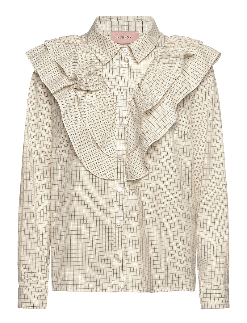 Hunkøn - Luca Shirt - pikkade varrukatega särgid - cream - 1