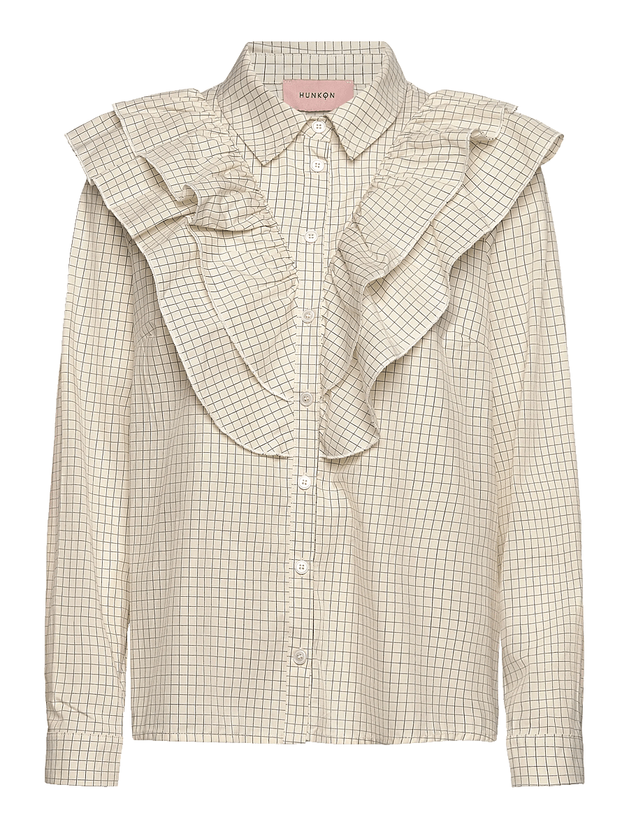 Hunkøn - Luca Shirt - chemises à manches longues - cream - 1
