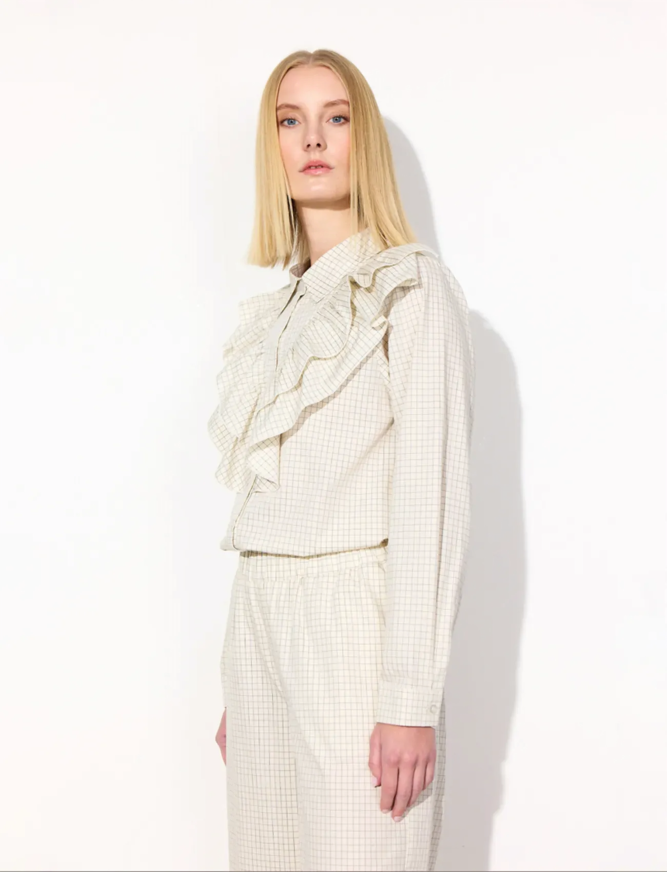 Hunkøn - Luca Shirt - krekli ar garām piedurknēm - cream - 3