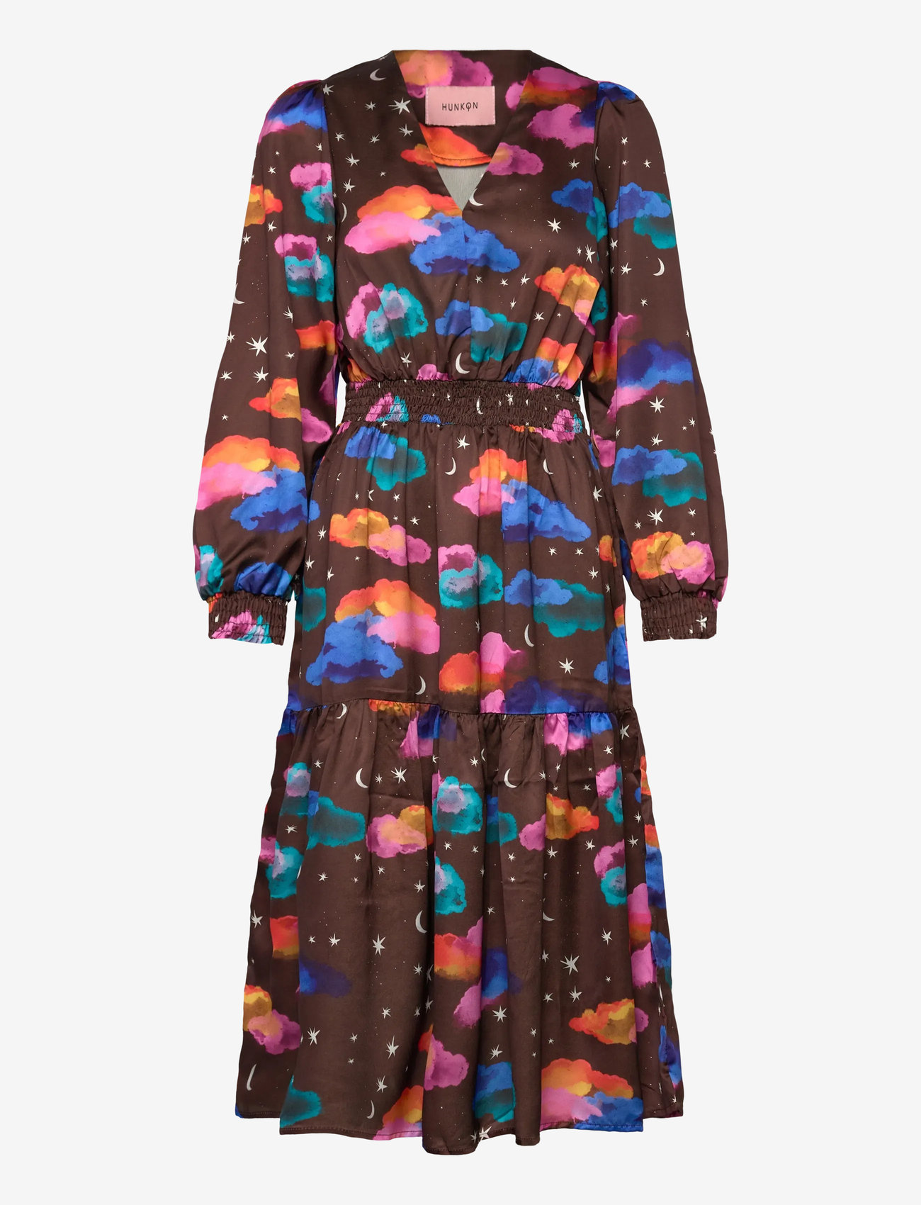 Hunkøn - Sonja Dress - midikleider - cocoa sky art print - 1
