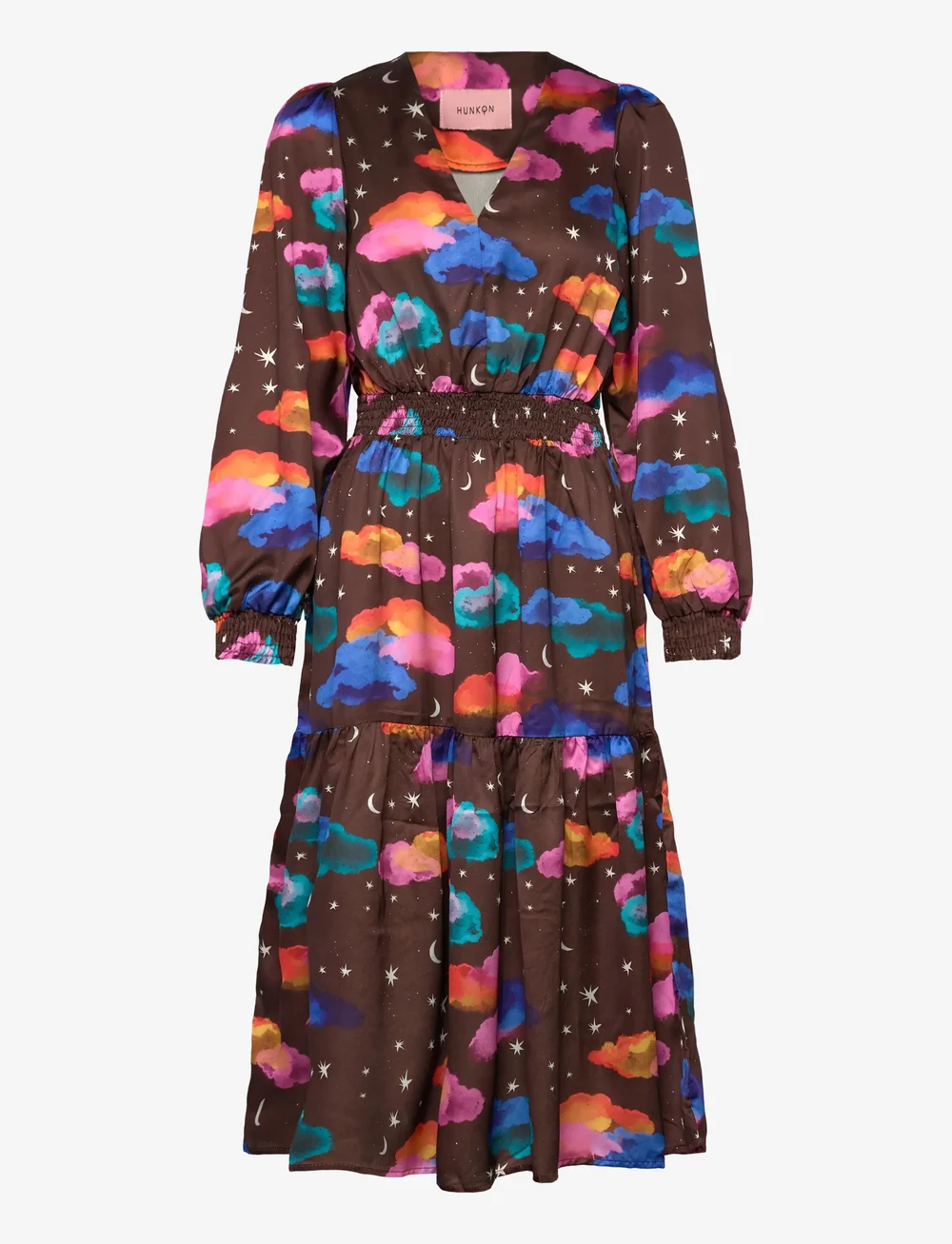 Hunkøn - Sonja Dress - midimekot - cocoa sky art print - 1