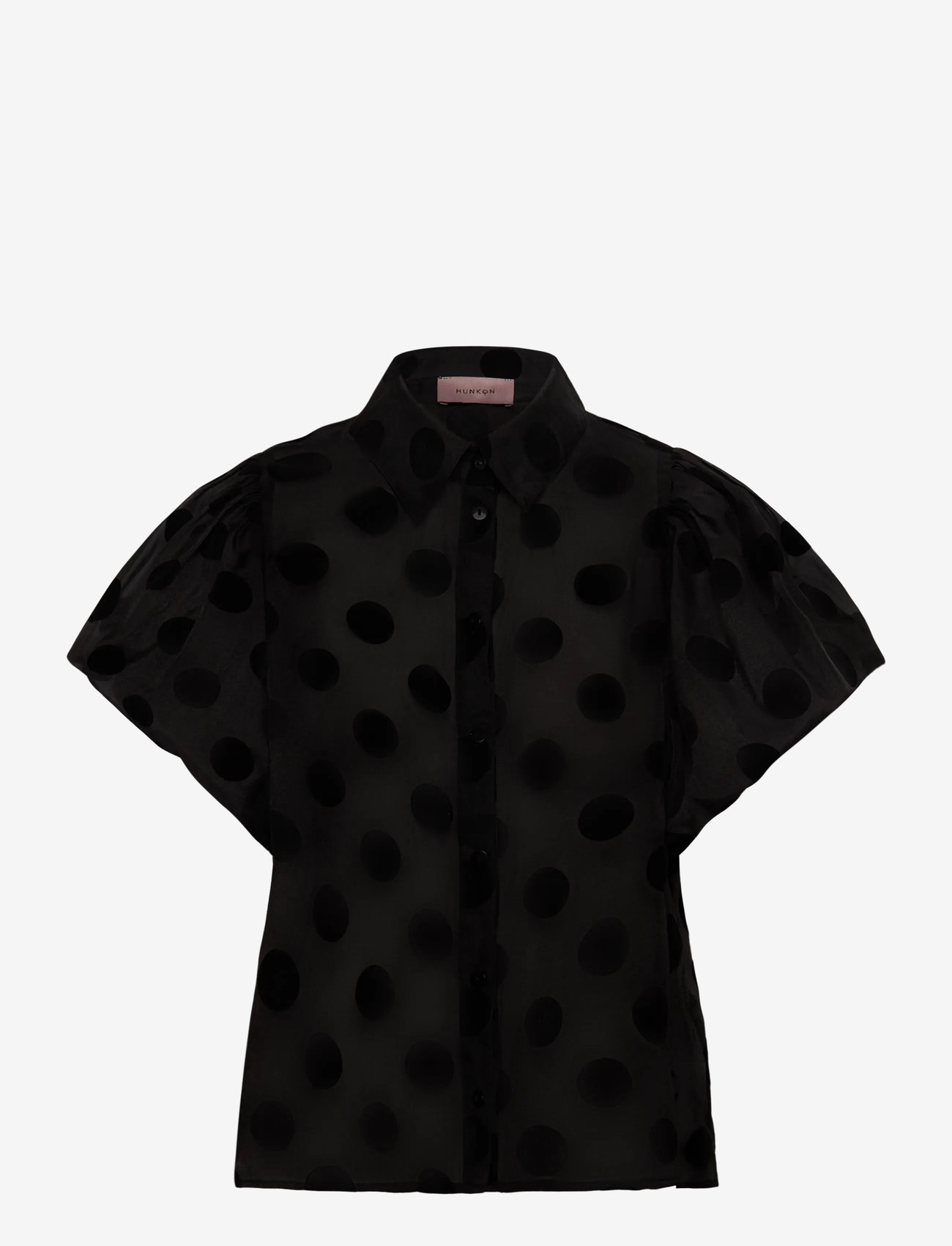 Hunkøn - Bobby Shirt - kurzämlige blusen - black w/dots - 3
