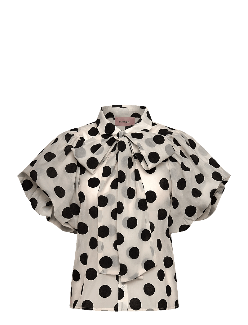 Hunkøn - Bobby Shirt - lühikeste varrukatega pluusid - white w/ dots - 2