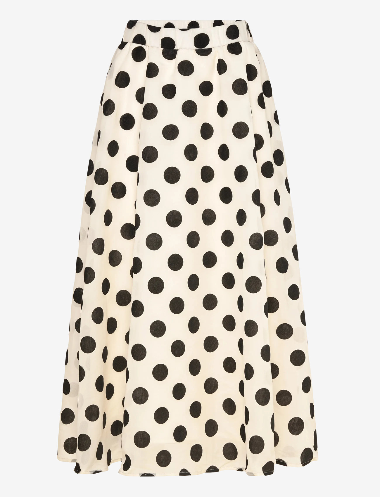 Hunkøn - Bobby Long Skirt - midi nederdele - white w/ dots - 1