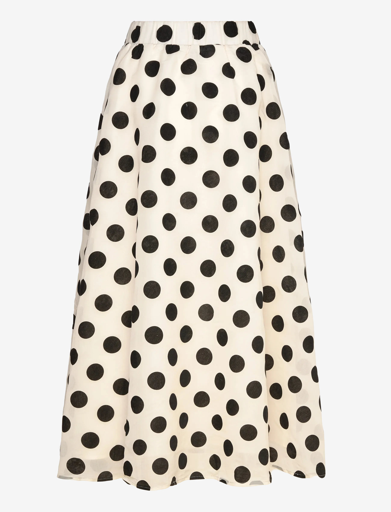 Hunkøn - Bobby Long Skirt - midi nederdele - white w/ dots - 2