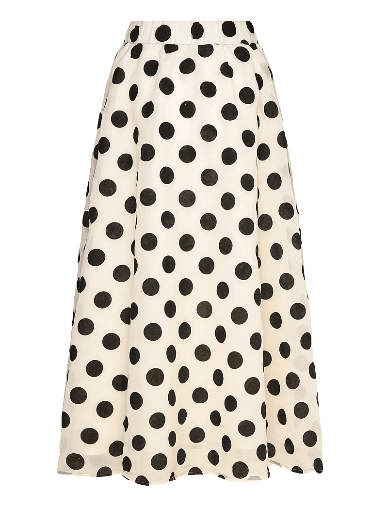 Hunkøn - Bobby Long Skirt - midi nederdele - white w/ dots - 2