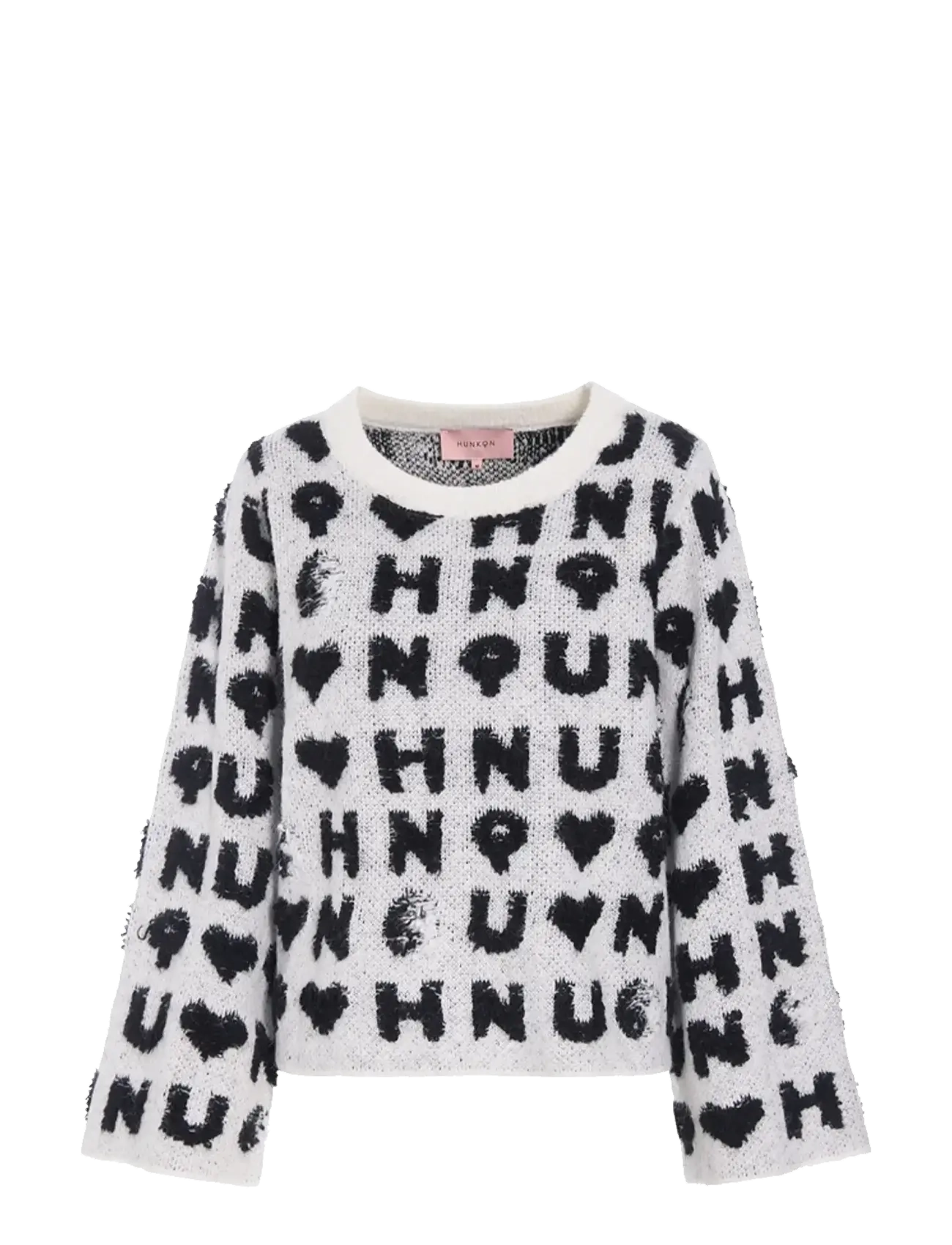 HUNKØN Jenny Knit Bluse Weiß - L - Damen