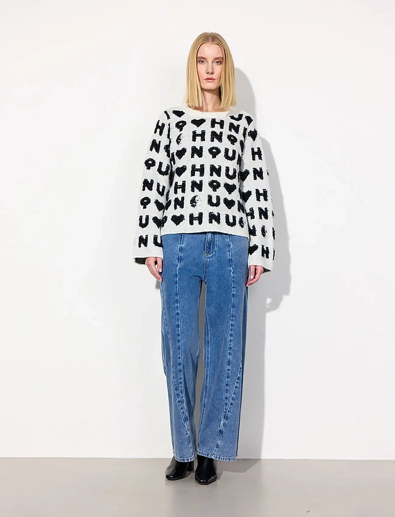 Hunkøn - Jenny Knit Blouse - stickade tröjor - white - 2