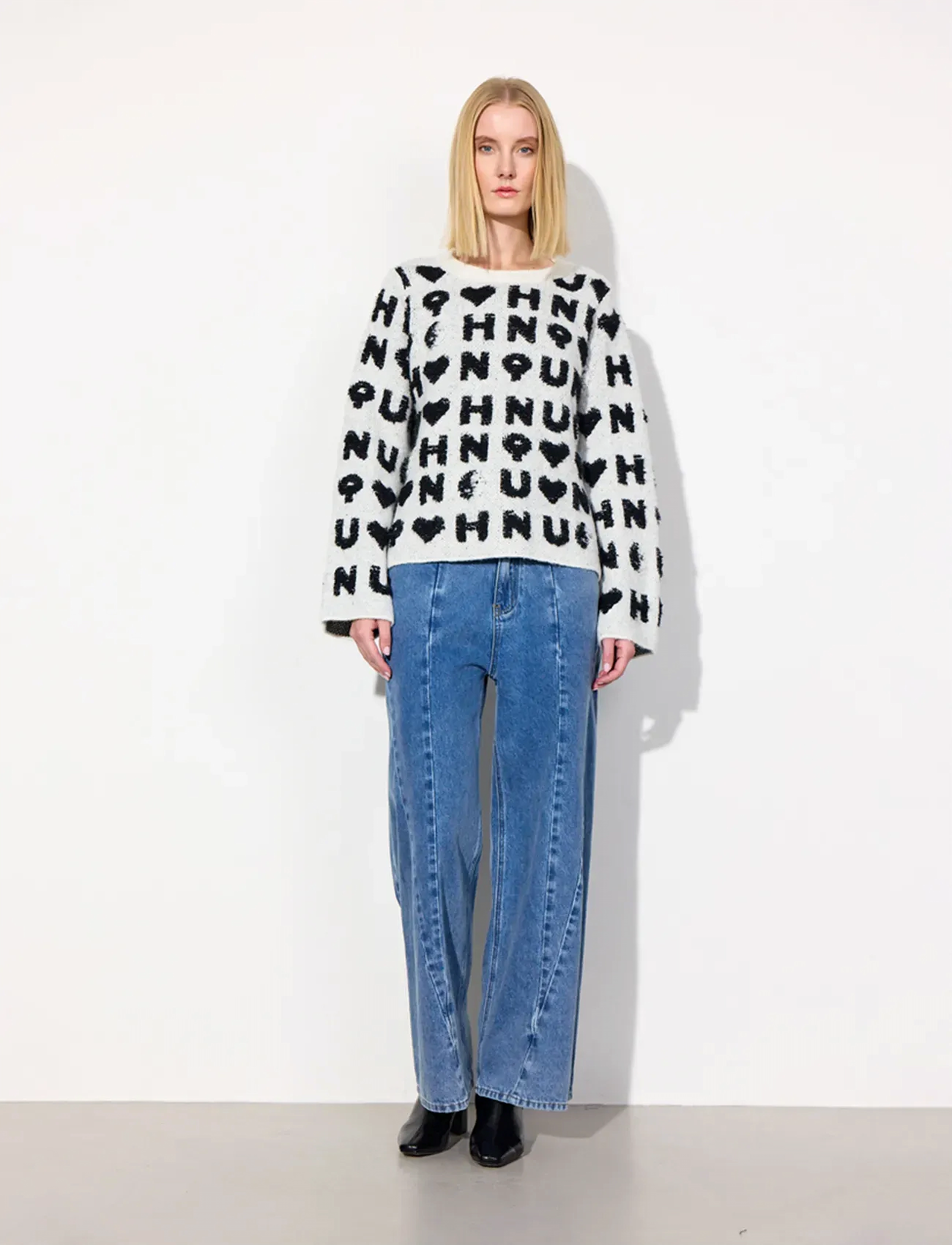 Hunkøn - Jenny Knit Blouse - pullover - white - 2