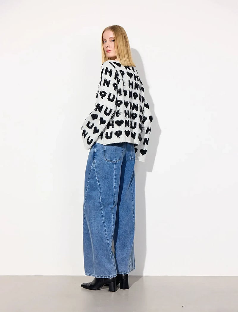 Hunkøn - Jenny Knit Blouse - stickade tröjor - white - 3