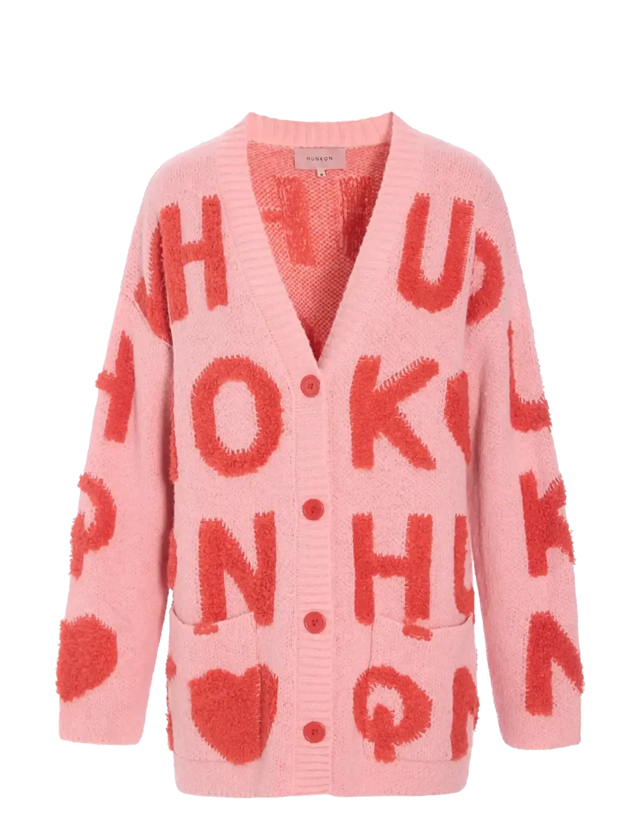 HUNKØN Jenny Knit Cardigan Pink - S - Damen