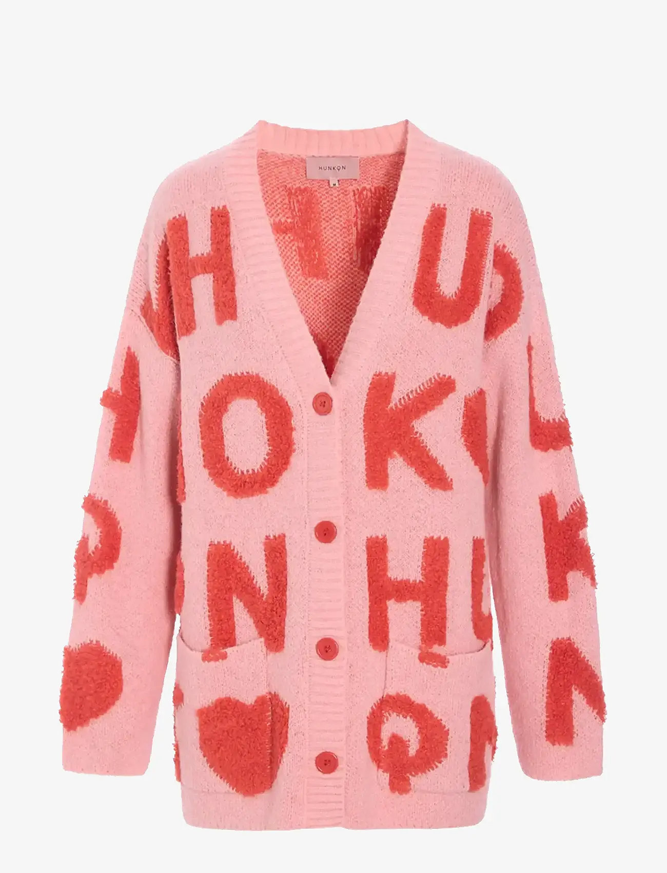 Hunkøn - Jenny Knit Cardigan - kardiganid - pink - 1