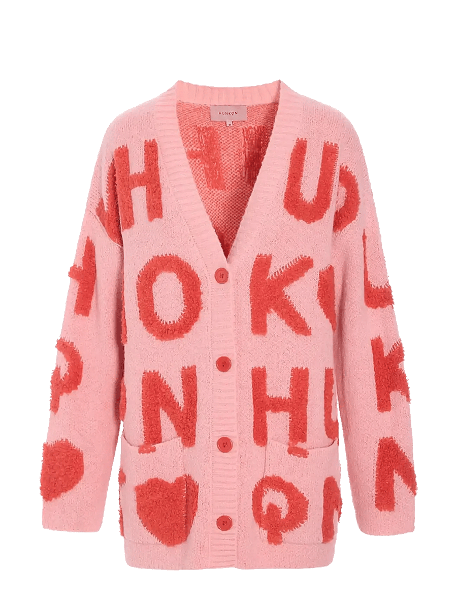Hunkøn - Jenny Knit Cardigan - strickjacken - pink - 1