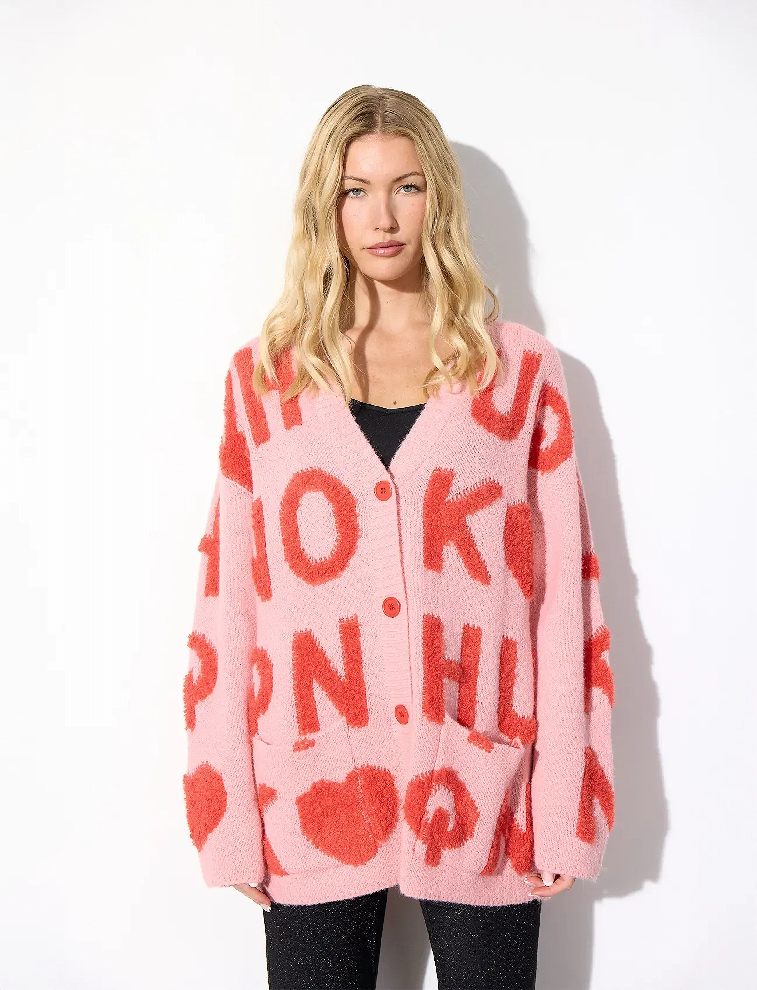 Hunkøn Jenny Knit Cardigan, S, Pink, Strik > Cardigans, Dame