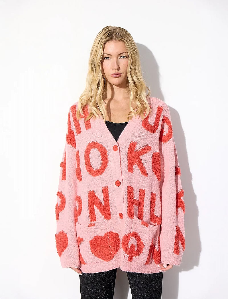 Hunkøn - Jenny Knit Cardigan - kardiganid - pink - 0