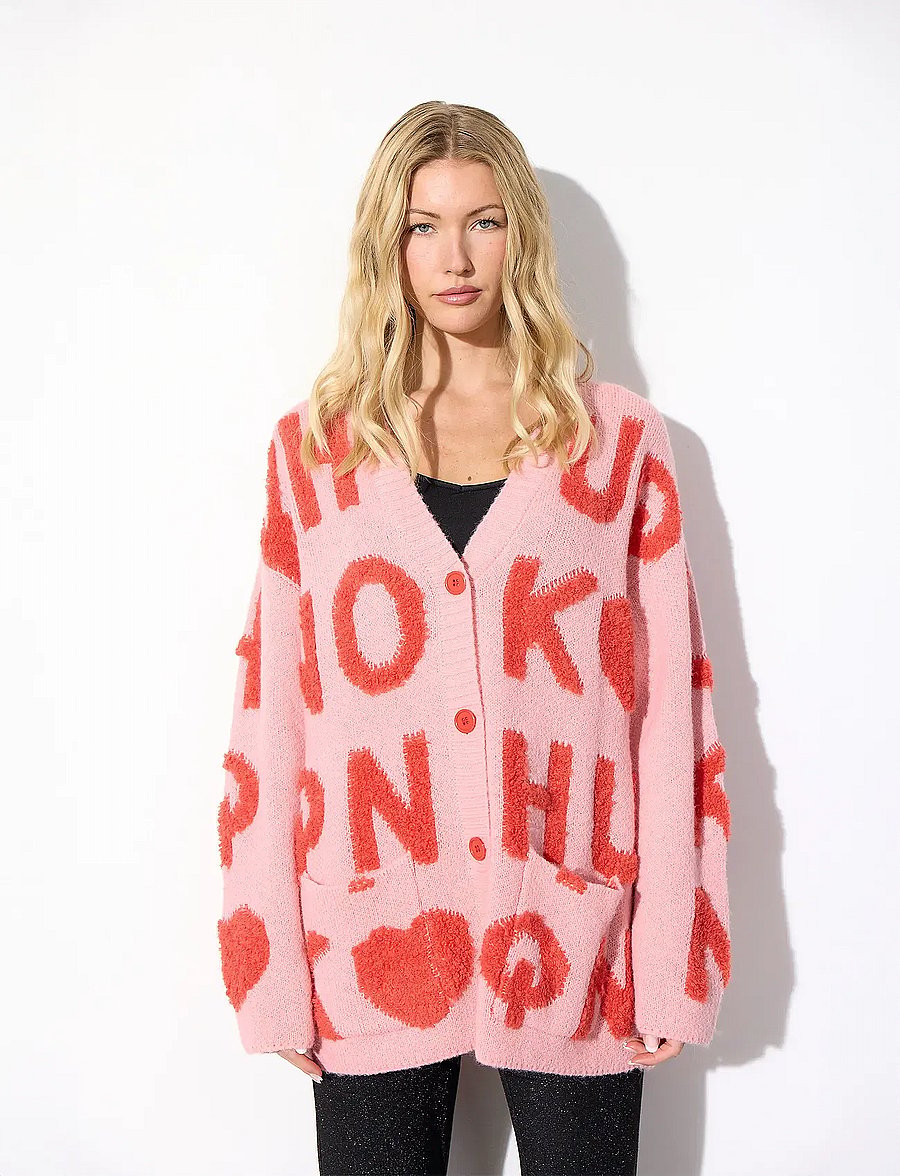 Hunkøn - Jenny Knit Cardigan - strickjacken - pink - 0