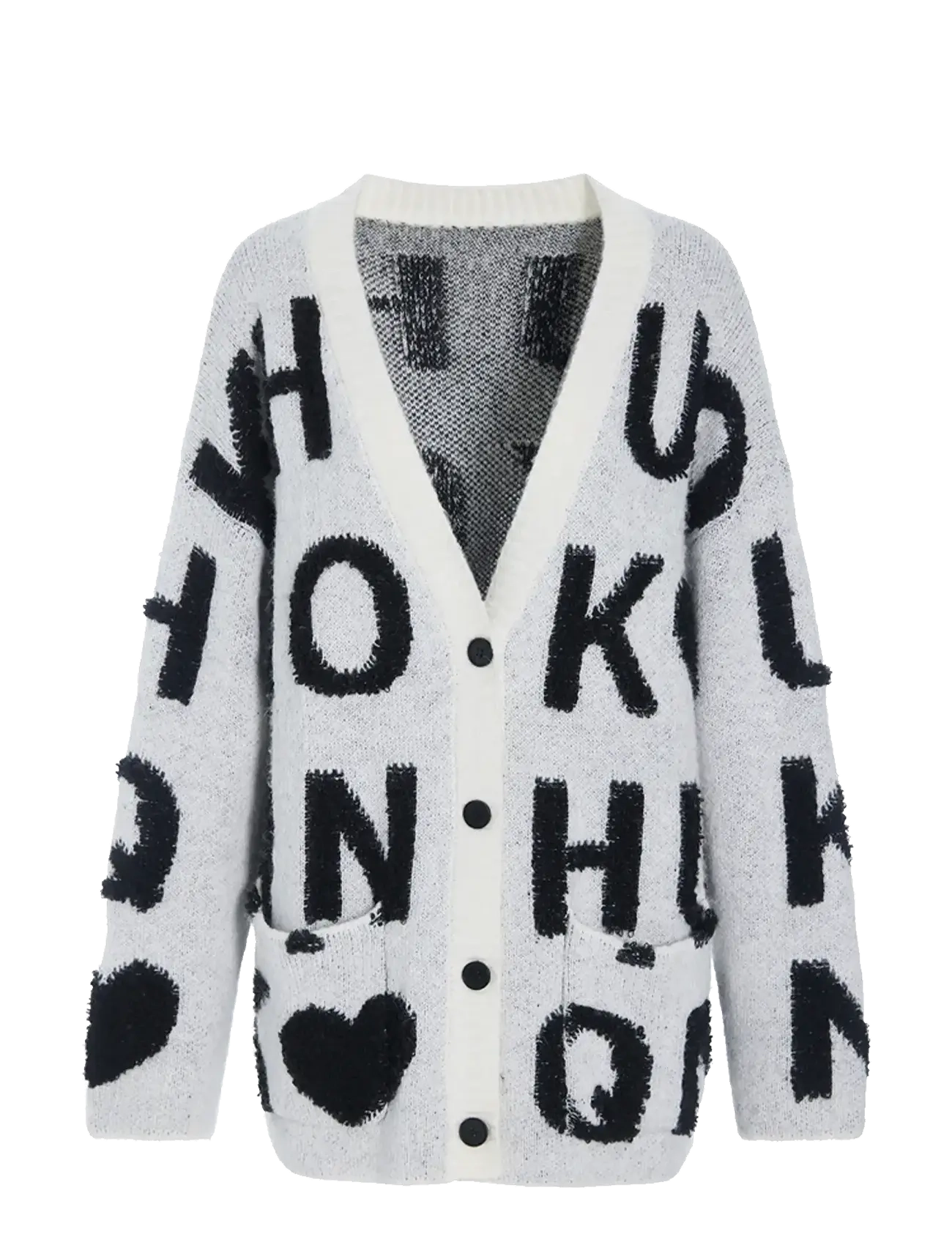 HUNKØN Jenny Knit Cardigan Weiß - L - Damen