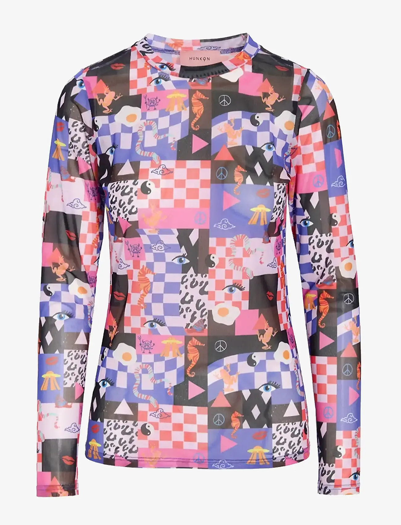 Hunkøn - Madison Mesh Blouse - sügisesed riided - multiverse art print - 0