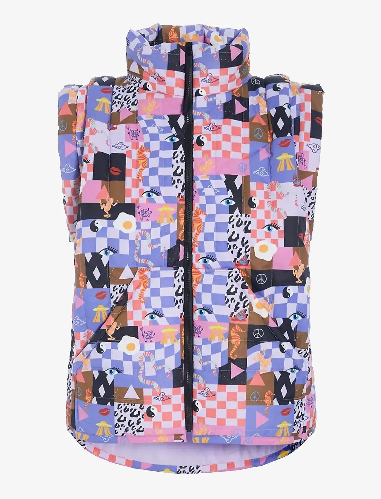 Hunkøn - Roxanna Short Vest - höstjackor - multiverse art print - 1