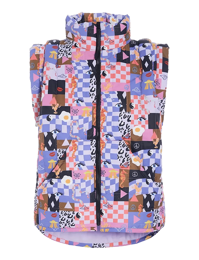 Hunkøn - Roxanna Short Vest - höstjackor - multiverse art print - 1