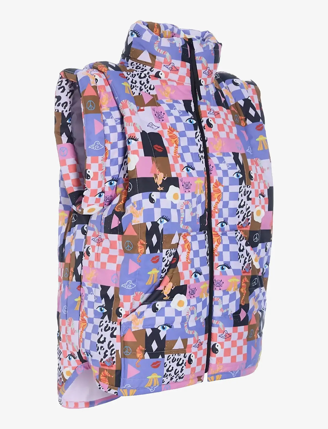 Hunkøn - Roxanna Short Vest - höstjackor - multiverse art print - 2