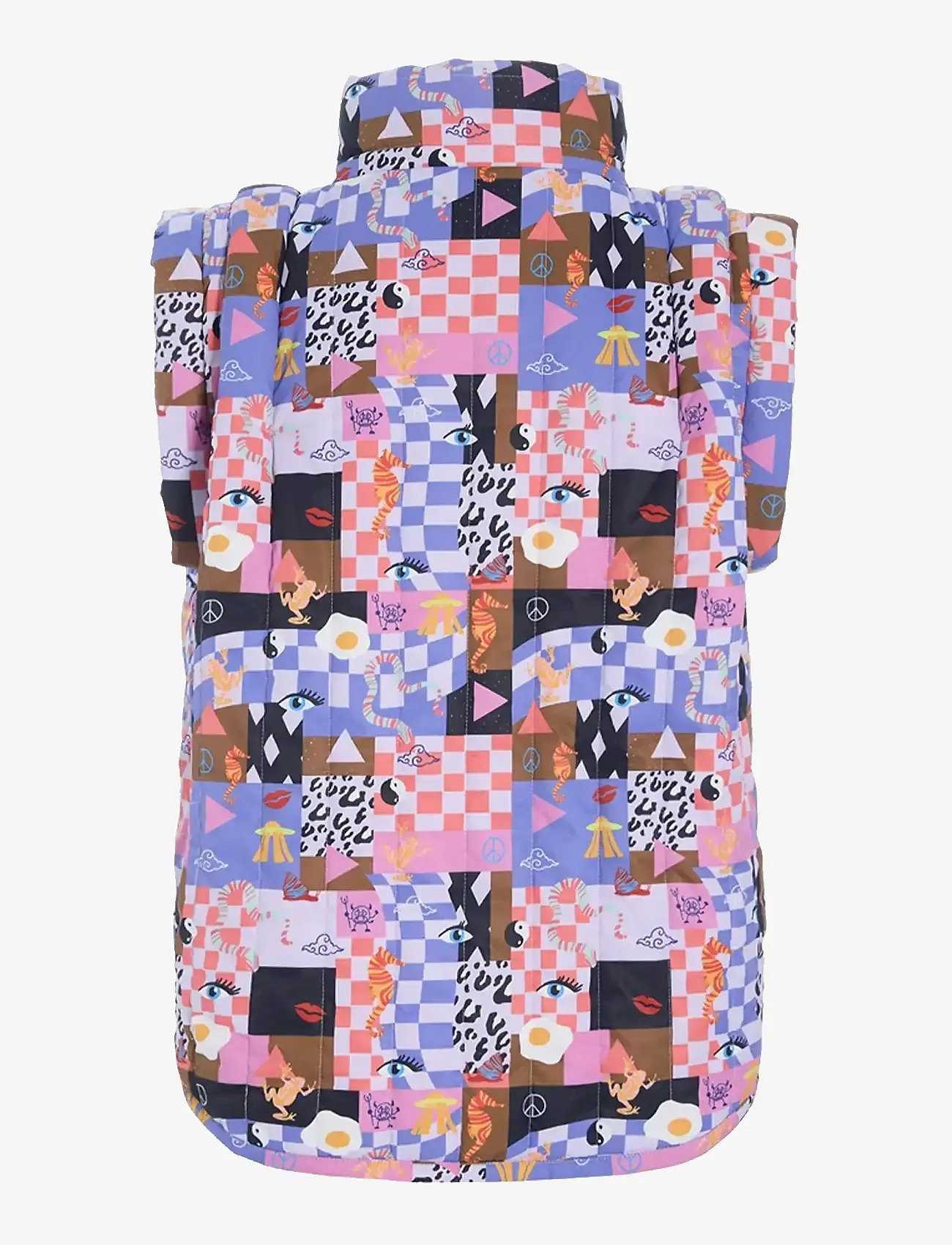 Hunkøn - Roxanna Short Vest - höstjackor - multiverse art print - 3