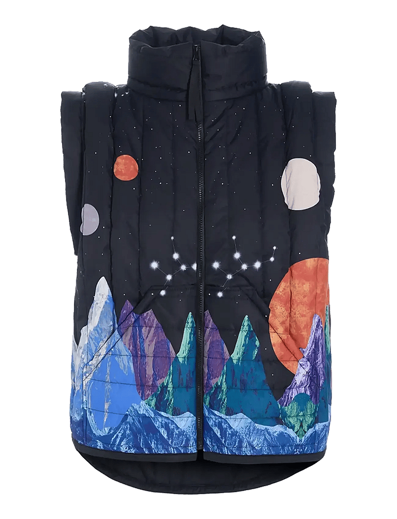 Hunkøn - Justice Short vest - frühlingsjacken - outer space art print - 1