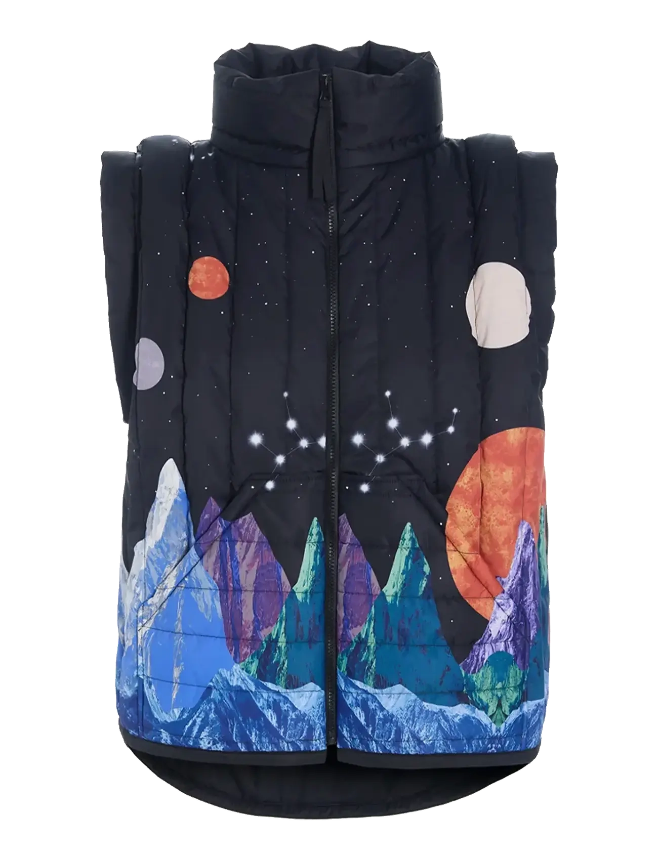 Hunkøn Justice Short vest - Veste - OUTER SPACE ART PRINT / black
