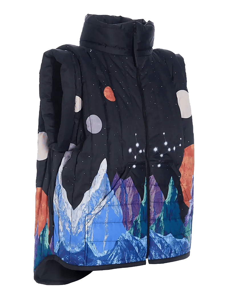 Hunkøn - Justice Short vest - frühlingsjacken - outer space art print - 2