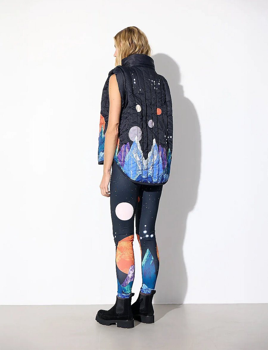 Hunkøn - Justice Short vest - vårjackor - outer space art print - 5