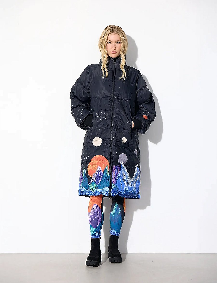 Hunkøn - Justice Jacket - vinterjakker - outer space art print - 0