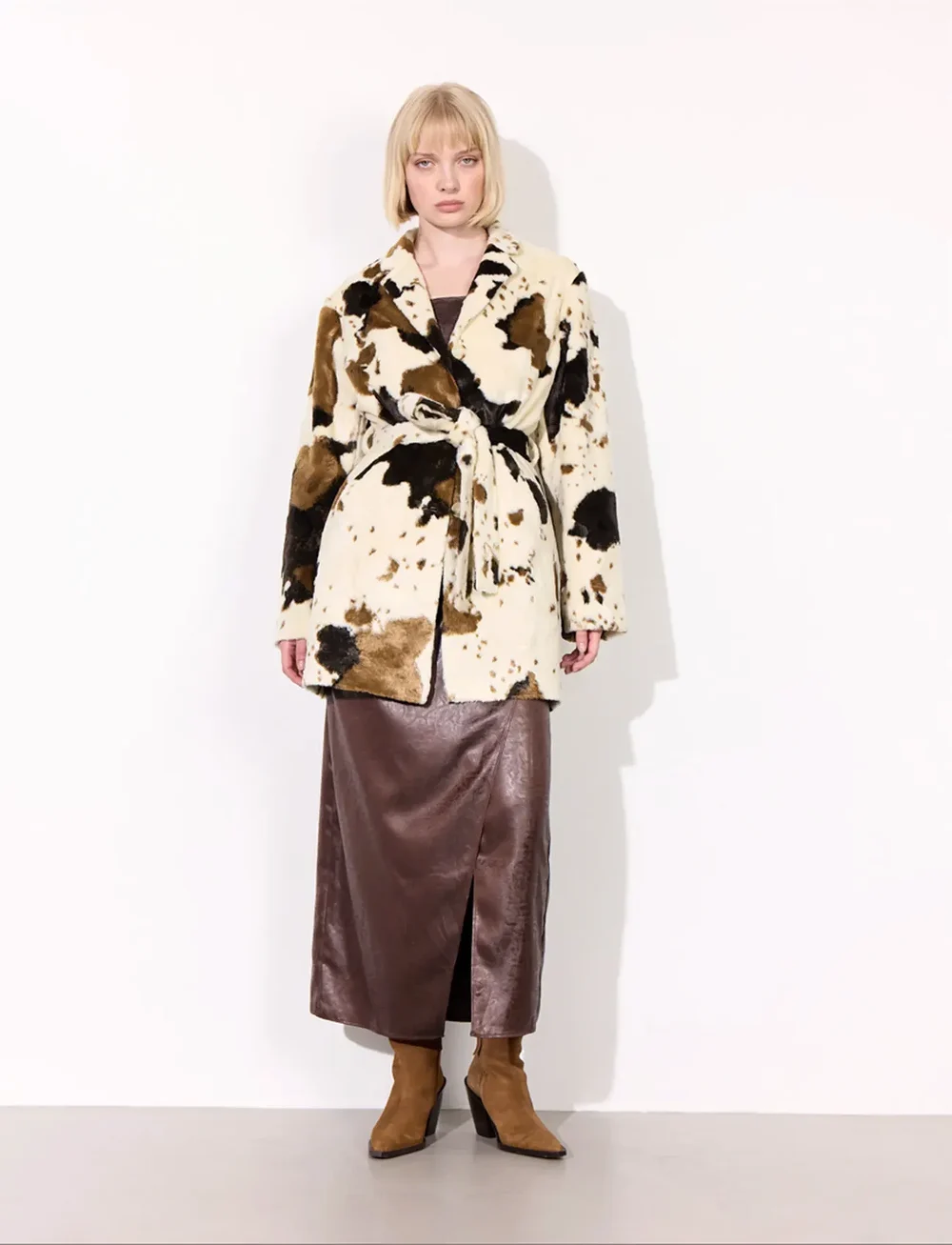 Hunkøn - Valentina Jacket - dirbtiniai kailiniai - cow - 2