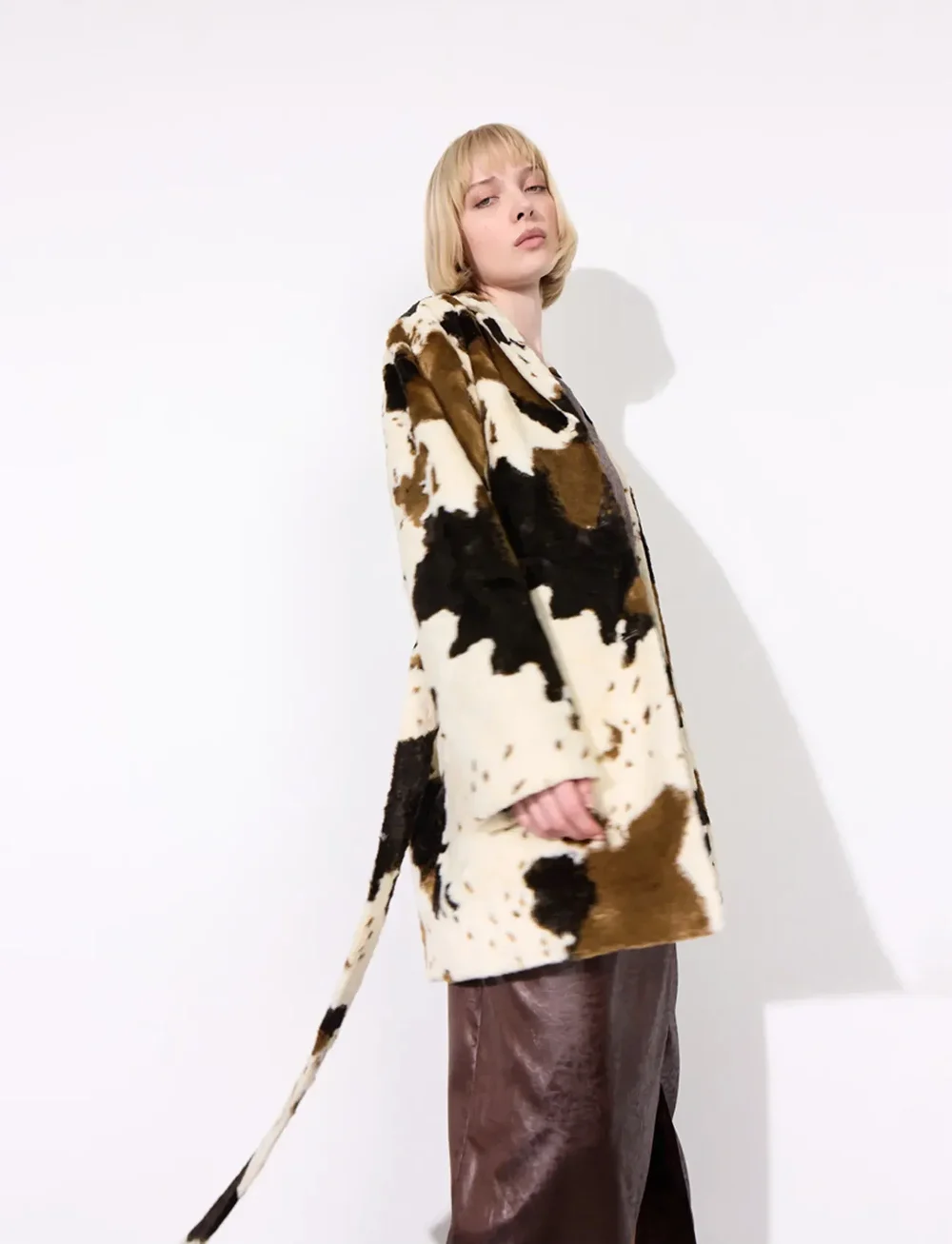 Hunkøn - Valentina Jacket - dirbtiniai kailiniai - cow - 4