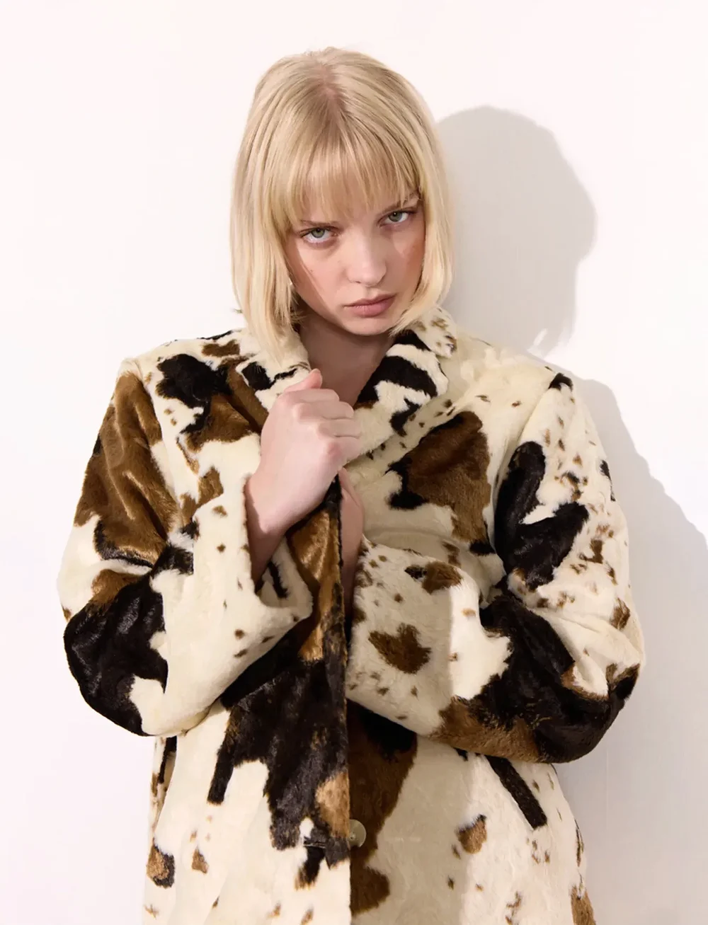 Hunkøn - Valentina Jacket - dirbtiniai kailiniai - cow - 5