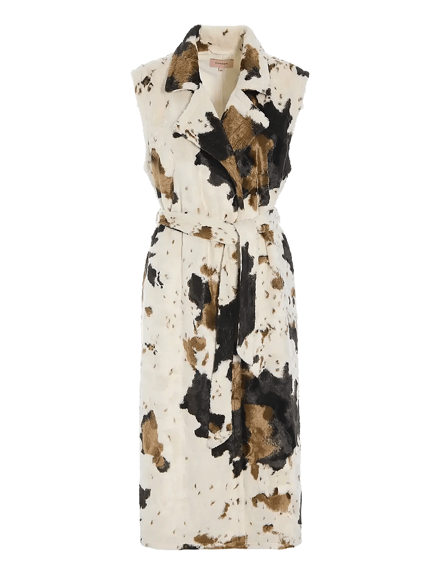 Hunkøn - Valentina Vest - mākslīgā kažokāda - cow - 1