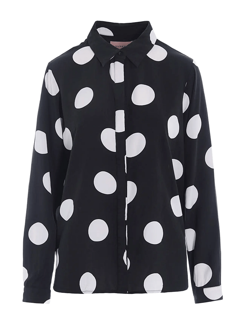 Hunkøn - Vicky Shirt - långärmade skjortor - big dots - 1