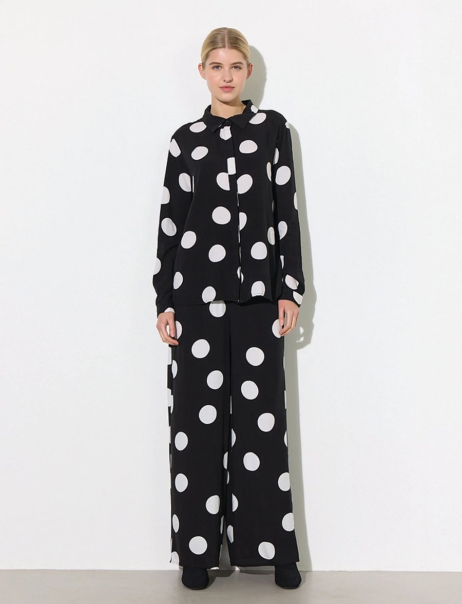 Hunkøn - Vicky Shirt - långärmade skjortor - big dots - 2