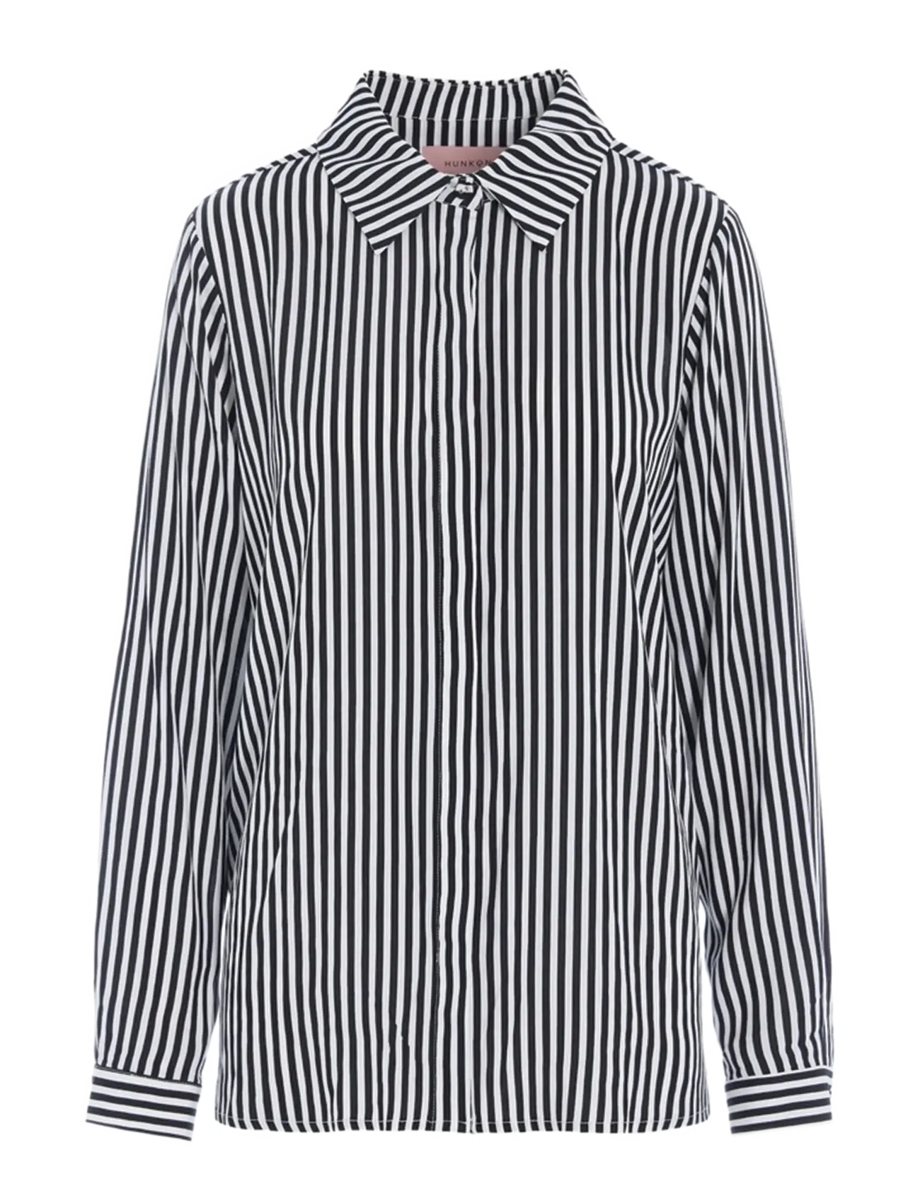 Hunkøn Vicky Shirt - Transitional Layering - BLACK STRIPED / black