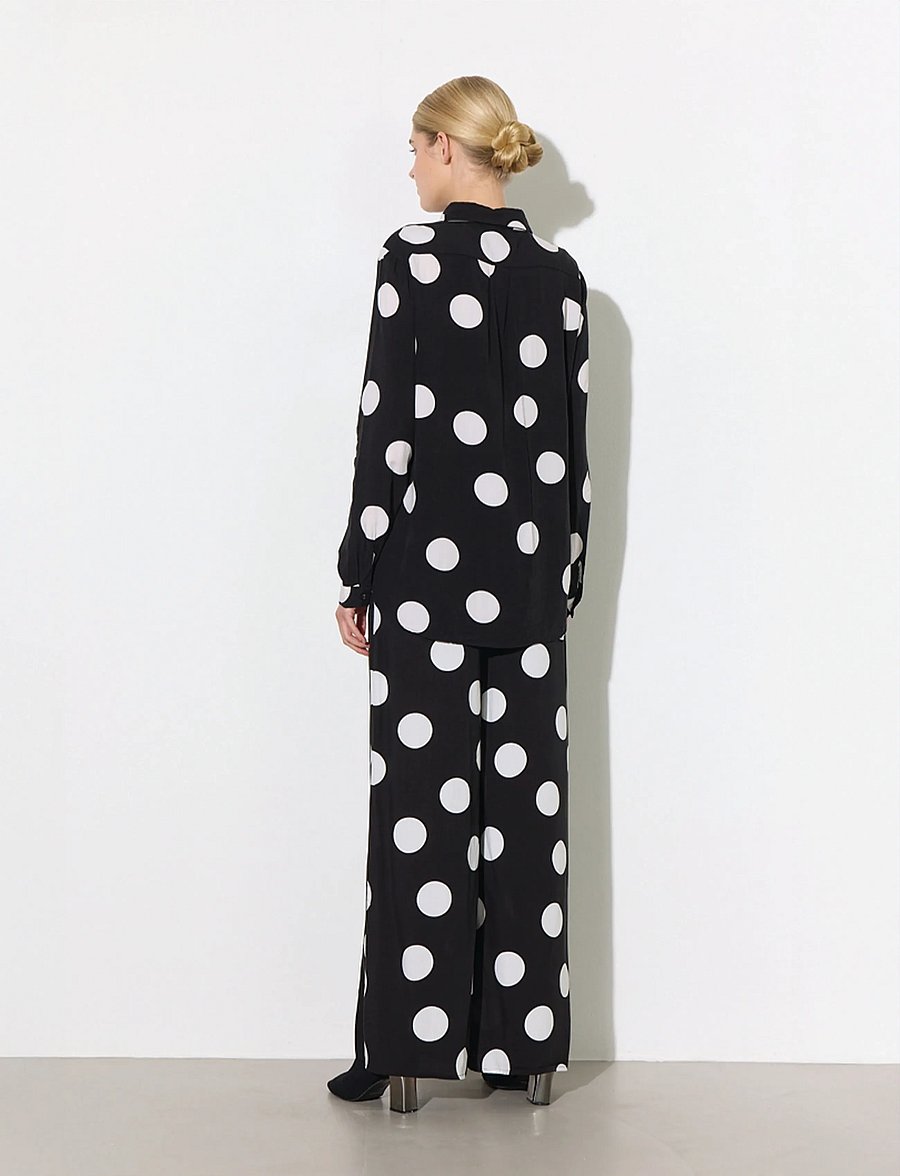 Hunkøn - Vicky Trousers - hosen mit weitem bein - big dots - 3