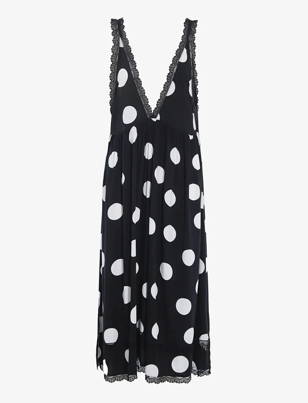 Hunkøn - Vicky Dress - maxi kjoler - big dots - 1