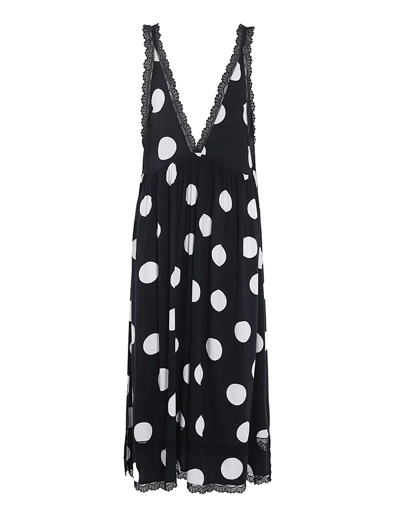Hunkøn - Vicky Dress - maxi kjoler - big dots - 1