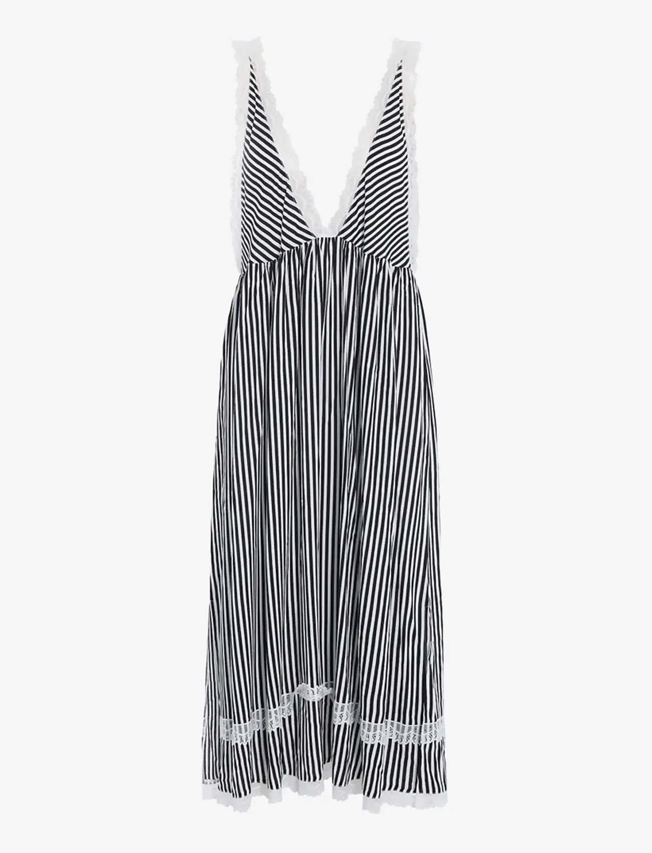 Hunkøn - Vicky Dress - maxi kjoler - black striped - 1