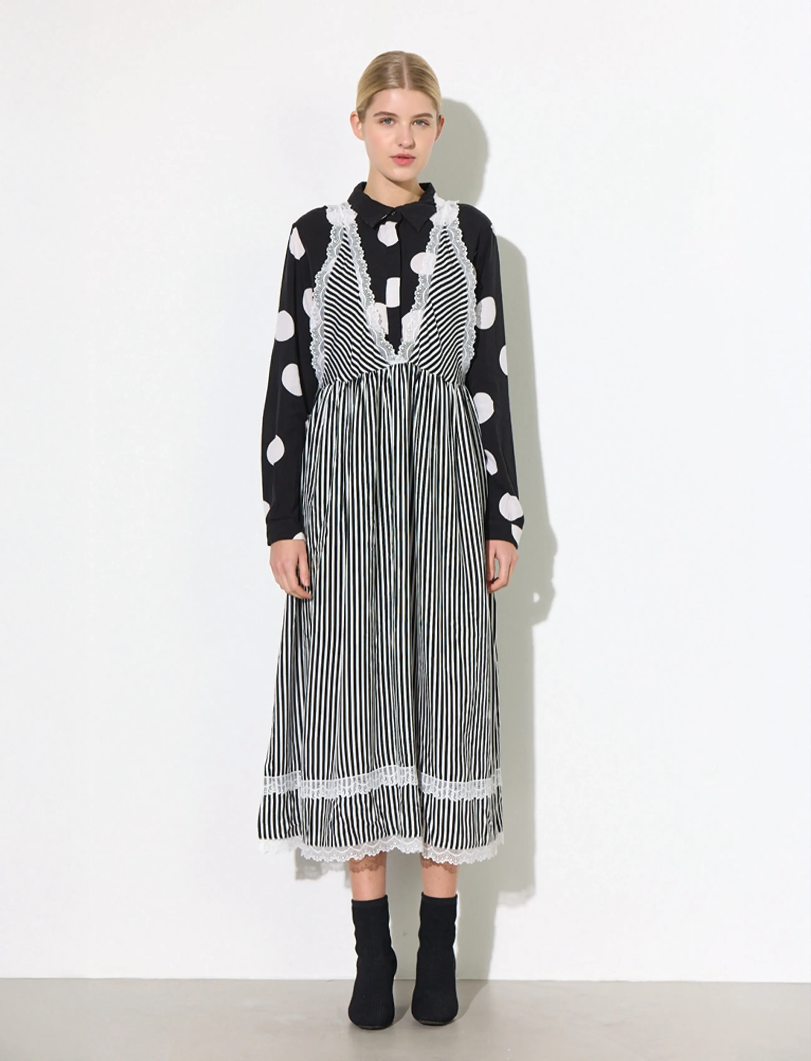 Hunkøn Vicky Dress - Kjoler - BLACK STRIPED / black