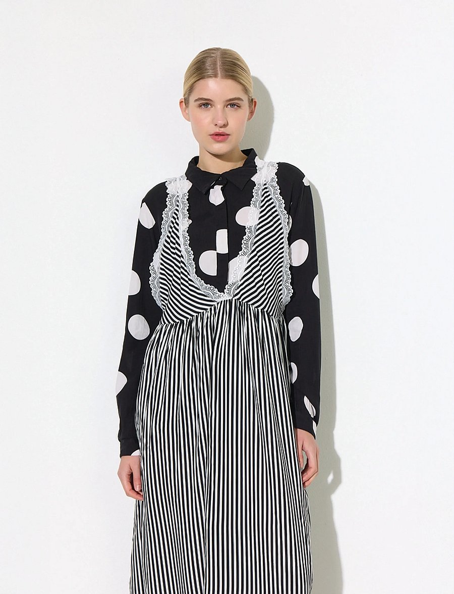 Hunkøn - Vicky Dress - maxikleider - black striped - 3