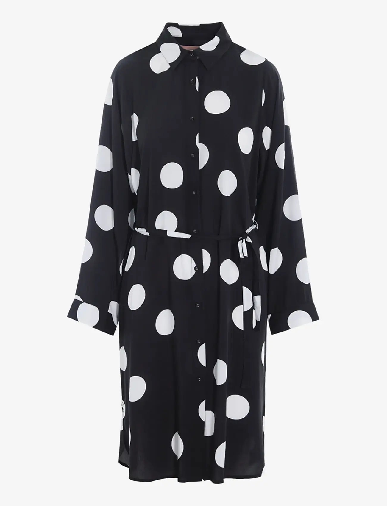 Hunkøn - Vicky Shirtdress - marškinių tipo suknelės - big dots - 1